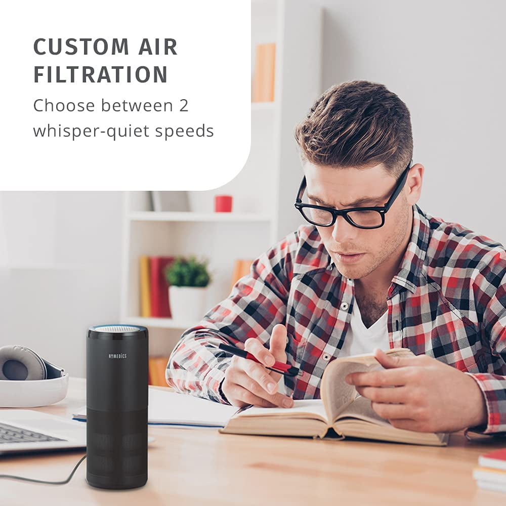 Totalclean 4-In-1 Portable Air Purifier, UV-C Light, HEPA Type Filtration, Travel Size AP-P60-BK