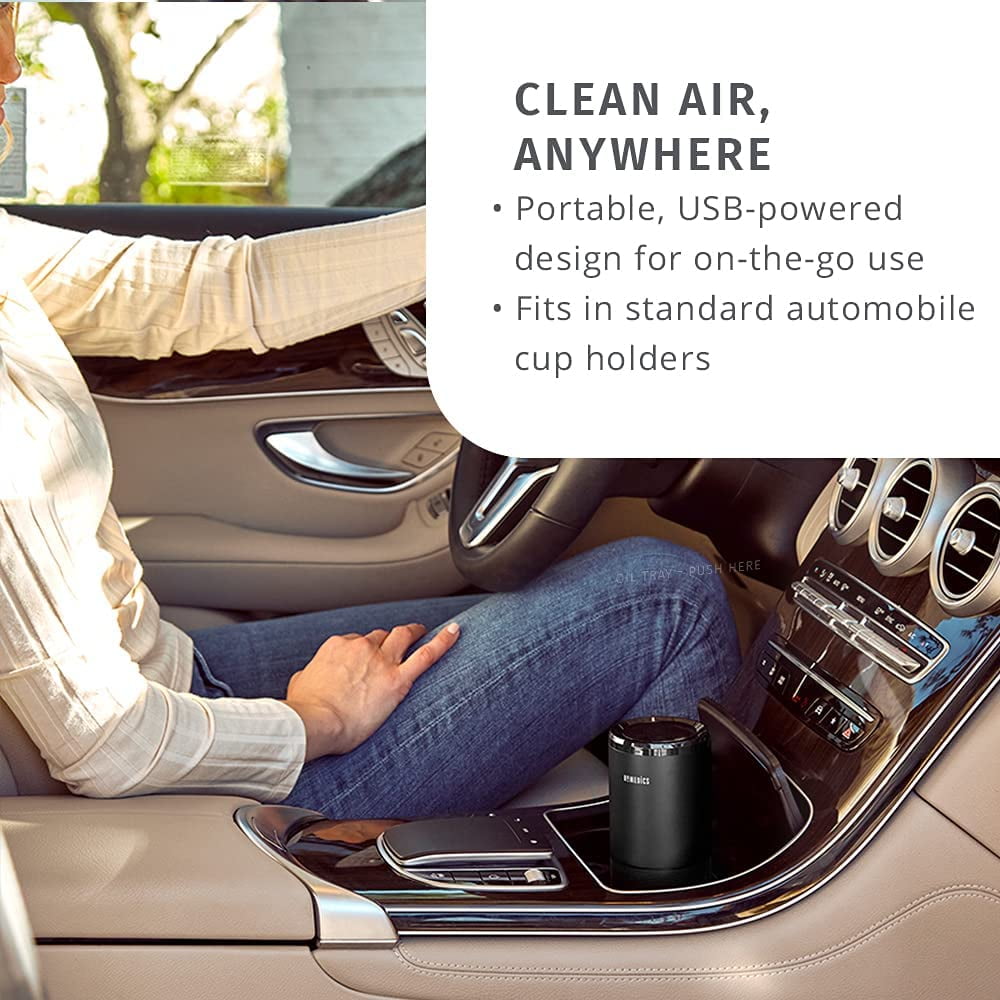 Totalclean 4-In-1 Portable Air Purifier, UV-C Light, HEPA Type Filtration, Travel Size AP-P60-BK