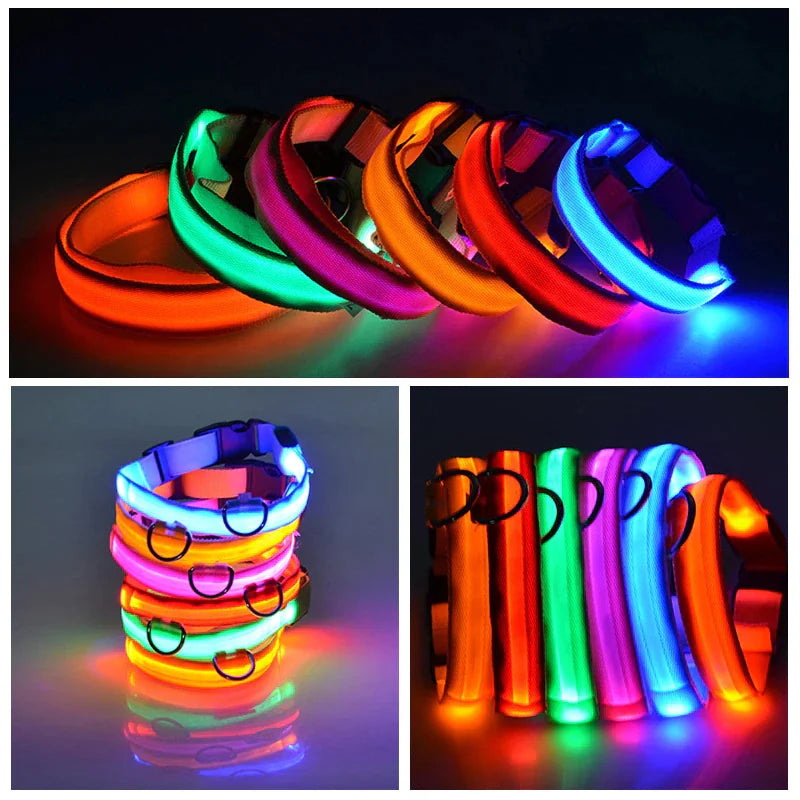 LED Adjustable Dog Collar - Pets Safety Accessory - Waterproof