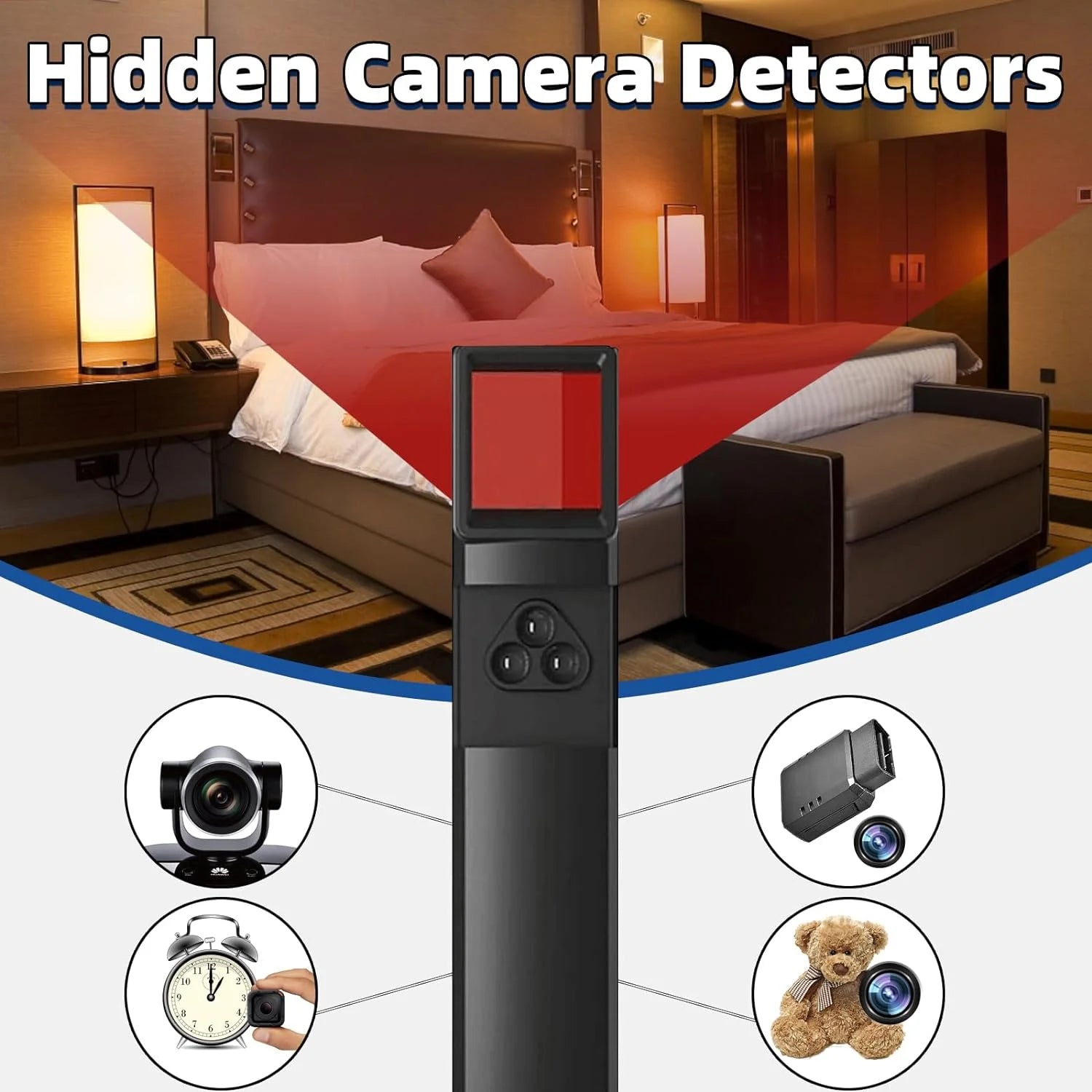 Hidden Camera Detector, Listening/Gps Tracker Detector, RF Wireless Signal Scanner for Home Office Travel, Hidden Devices Detector