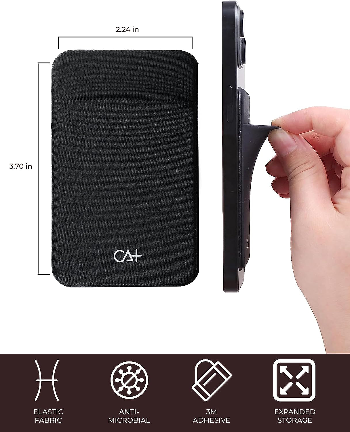 Phone Wallet Card Holder for Phone Case - Sleeves Stick on Wallet for Cell Phone / Card Holder