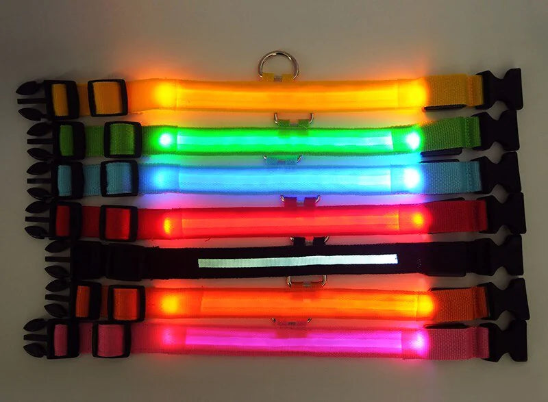 LED Adjustable Dog Collar - Pets Safety Accessory - Waterproof