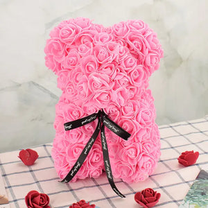 Artificial Flower Rose Bear