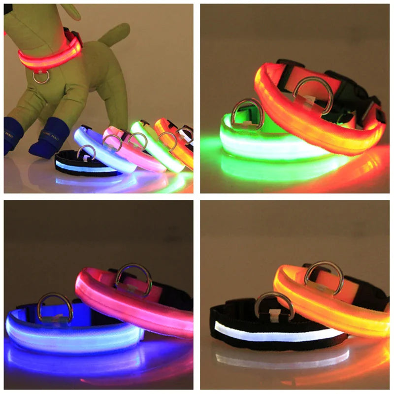 LED Adjustable Dog Collar - Pets Safety Accessory - Waterproof