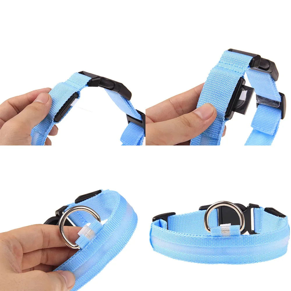 LED Adjustable Dog Collar - Pets Safety Accessory - Waterproof