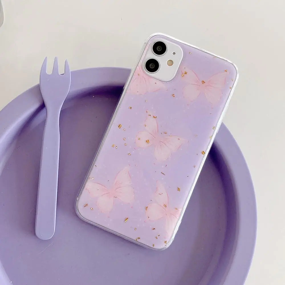 Purple Butterfly Case